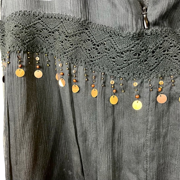 Spenser Jeremy Black Semi Sheer Maxie Skirt with Palettes Disc | Size: 8 - Picture 8 of 8